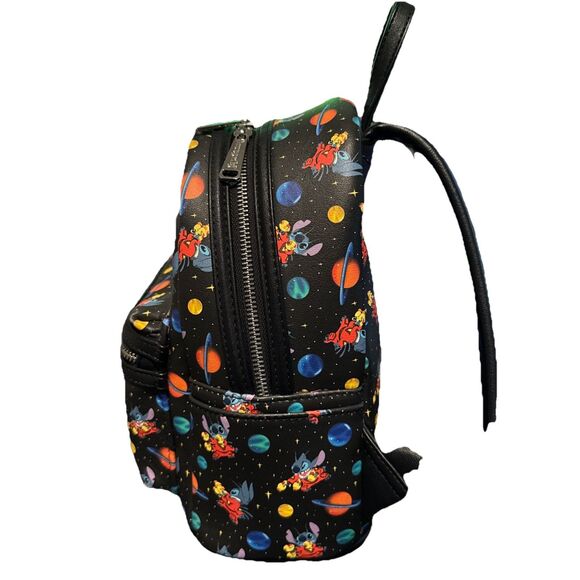 Loungefly Disney Lilo & Stitch in Space Allover Print Mini Backpack - Picture 4 of 7